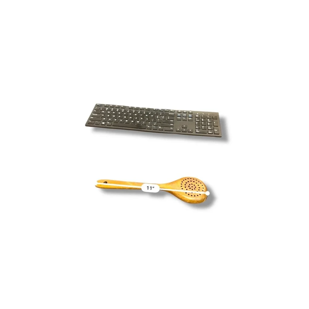 Wooden Slotted Spoon Kitchen Strainer Tool Natural Cooking‎ Utensil Rustic